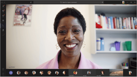 Esittäjä videolla Microsoft Teams -kokouksessa