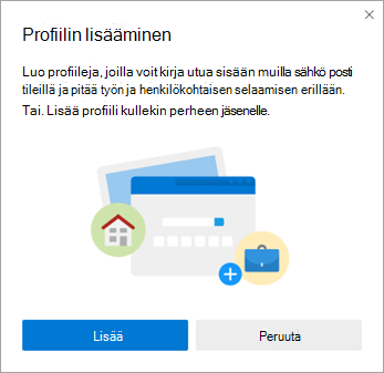 Profiilin lisääminen reunaan