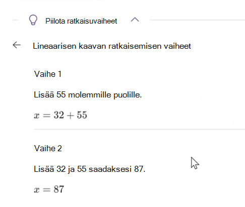Ratkaisun vaiheet
