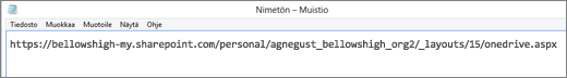 Näyttökuva URL-osoitteesta.