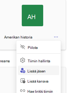 Lisää jäsen