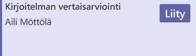 Näyttökuva kalenterikokouksen Liity-painikkeesta.