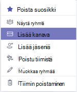 Lisää kanava