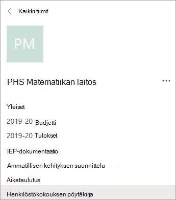 PLC-tiimin kanavat.
