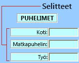 Esimerkki ActiveX-selitekomponentista