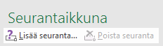 Valitsemalla Lisää seuranta voit lisätä seurannan laskentataulukkoon