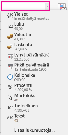 Lukumuotoilu-ruutu