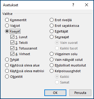 Siirry määräten -valintaikkuna