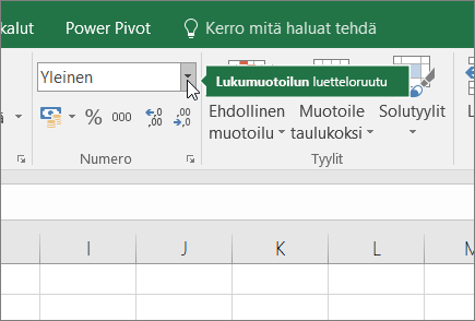 Lukumuotoilu-luetteloruutu