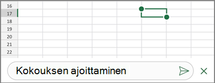 Kirjoita kommentti ja napauta sitten Julkaise-kuvaketta