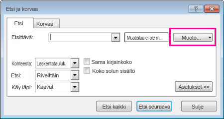 Etsi-valintaikkuna