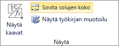 Solujen koon muuttaminen