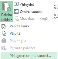 Yhteyden ominaisuudet