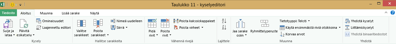 Kyselyeditori-valintanauha