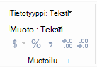 Tietotyyppi valintanauhassa