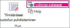 Työkirjan salasanat -komento