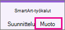 SmartArt-työkalujen Muotoile-välilehti
