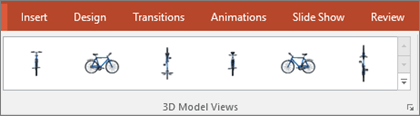 3D Model VIews -valikoimassa on käteviä esiasetuksia 3D-kuvan näkymän järjestämiseen