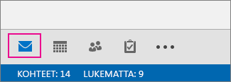 Siirtymispalkki kuvakenäkymillä