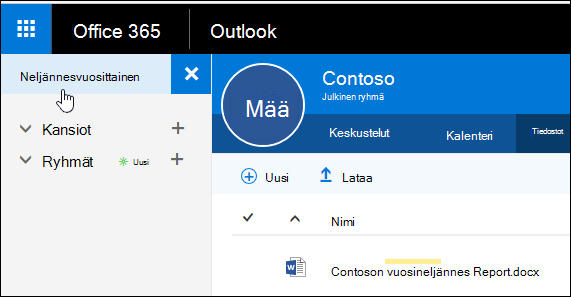 Etsi tiedostoista avainsanoilla ikkunan vasemmassa yläkulmassa olevan hakuruudun avulla
