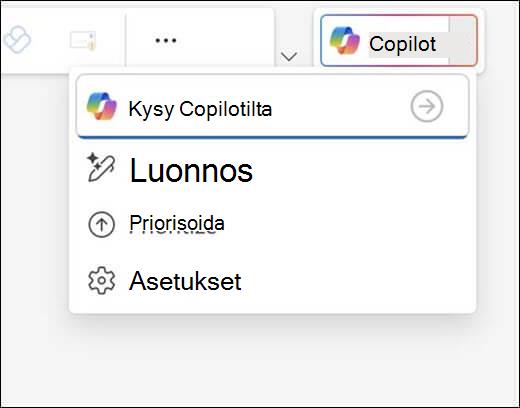 Outlookin Kopioi-valikko.