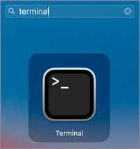 MacOS:n päätekuvake