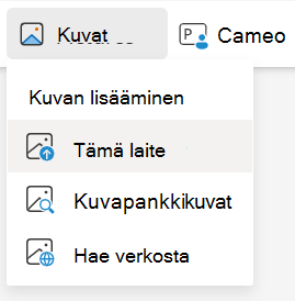 Kuvien lisääminen tästä laitteesta PowerPointin verkkoversio