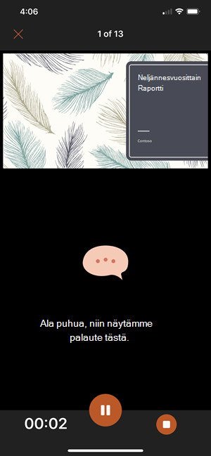 Kehote aloittaa puhuminen