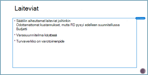 PowerPointin yhteistyöprosessin näyttö
