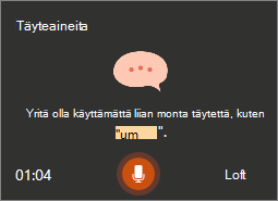Esittäjävalmentajan opastus näytössä