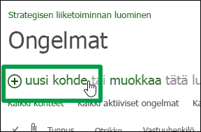 Uusi kohde