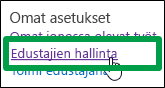 Edustajien hallinta
