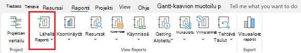 Raportti-välilehden Uusi raportti -painike