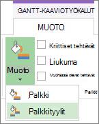 Tulostettavan näkymän selitteen muuttaminen