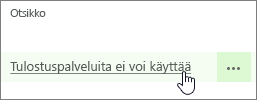Napsauta Otsikko-sarakkeessa olevaa ongelmaa