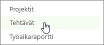 Pikakäynnistyksen Tehtävät-näkymä