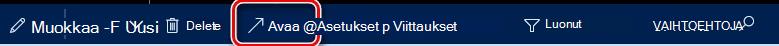 Tässä kuvassa näytetään, miten voit napsauttaa Päävalikon Avaa-painiketta.