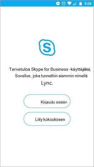 Napauta Liity kokoukseen -painiketta