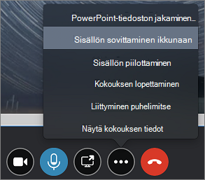 Näyttökuva, jossa näkyy Sovita sisältö ikkunaan -asetus