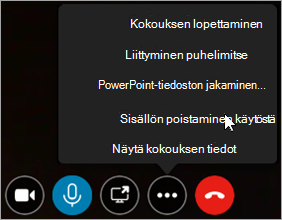 Esimerkki kokouksen sisällön ottamisesta käyttöön