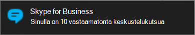 Ilmoitukset lukematta jääneistä viesteistä Windowsin ilmoitustoiminnon kautta