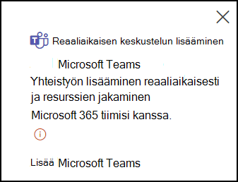Reaaliaikaisen keskustelun lisääminen
