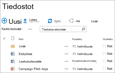 SharePoint-sivustokirjasto