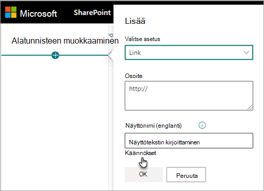 Alatunnisteen käännös