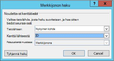 Hyperlinkin lisääminen luettelokohtaan 3