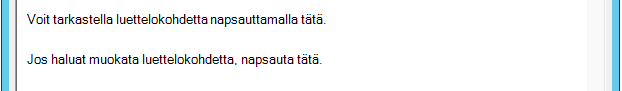 Hyperlinkin lisääminen luettelokohteeseen 5