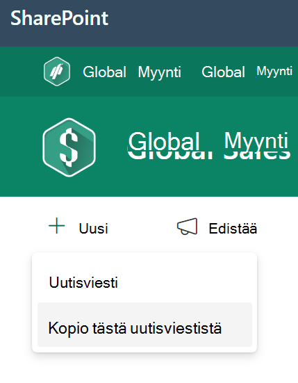 Uutisjulkaisun kopioiminen