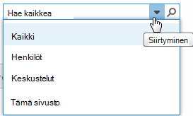 Näyttökuva hakuruudusta