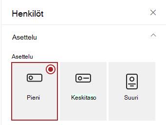 People korttiasettelu pienille, keskisuurille ja suurille