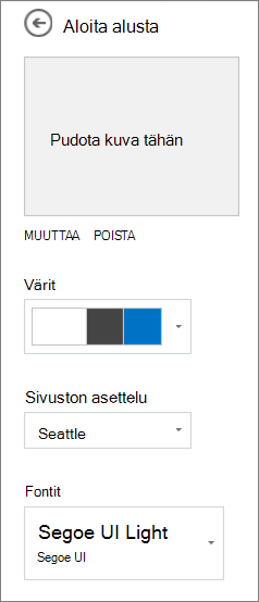 Valitun teeman mukauttaminen